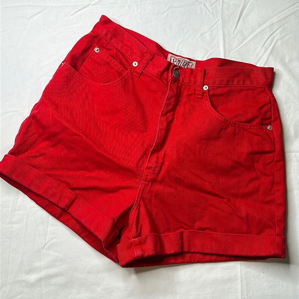 Vintage Red Limited Jeans High Rise Jean Shorts